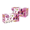 Patinete Infantil 3 Rodas Aventura Rosa LED nas Rodas