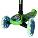 Patinete Infantil 3 Rodas Aventura Verde LED nas Rodas