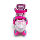 Patins Primeira Infância Roller Jr Unicórnio Tamanho Ajustável 30-33