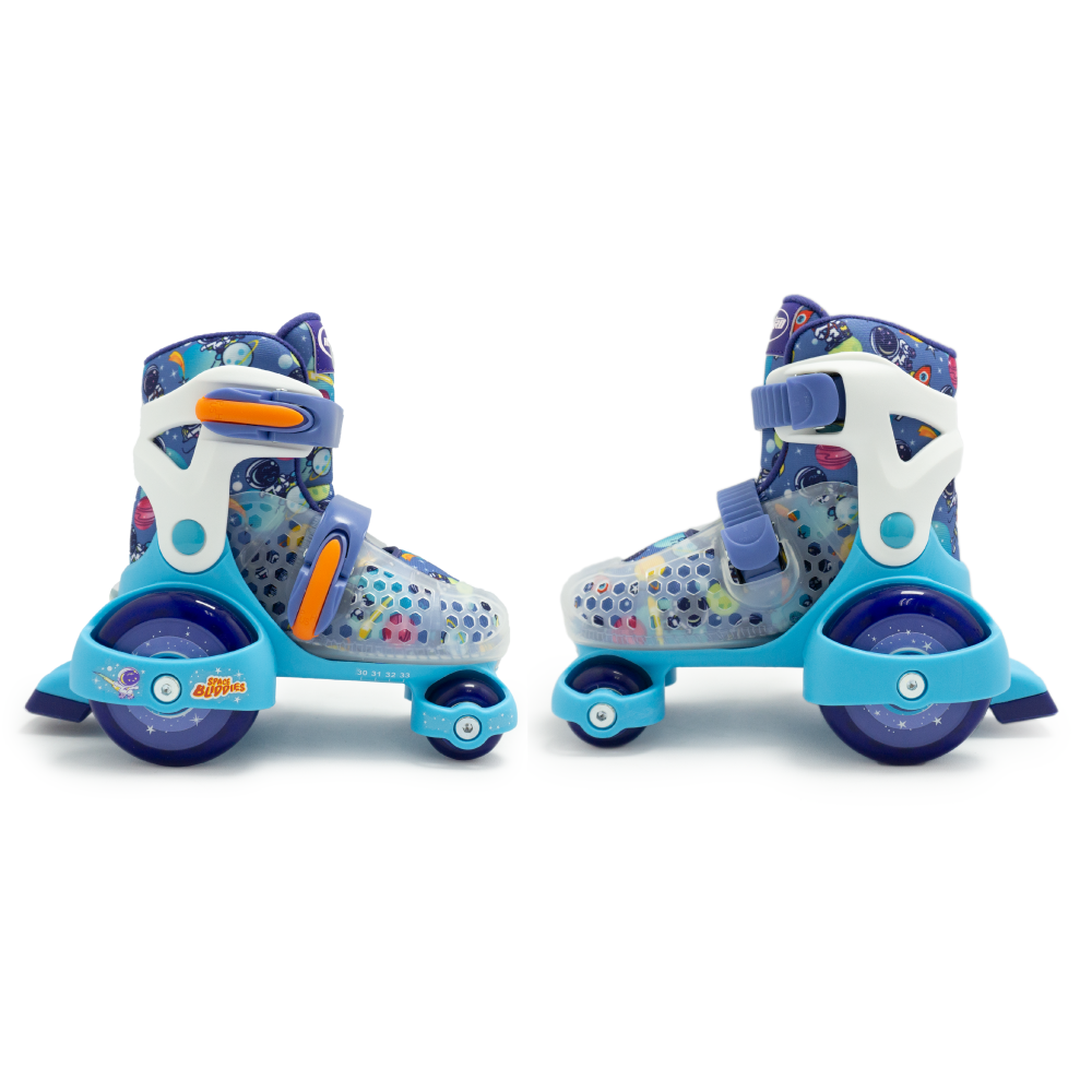 Patins Primeira Infância Roller Jr Space Friends Tamanho Ajustável 30-